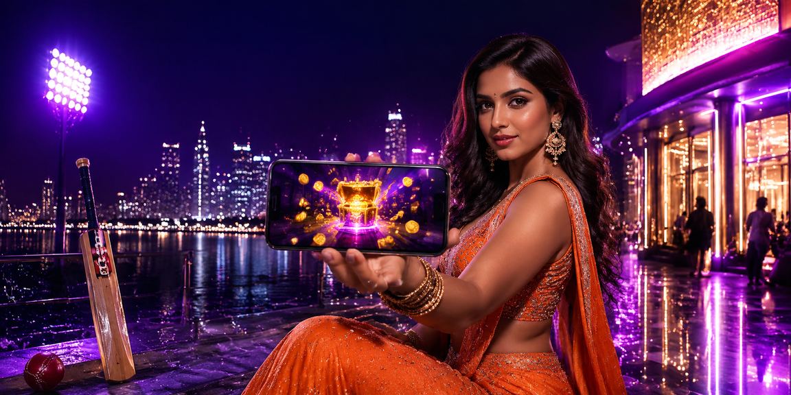 Live casino cricket-themed table game on mobile device in India